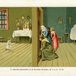 San Gerardo fanciulletto fa da prete all'altare